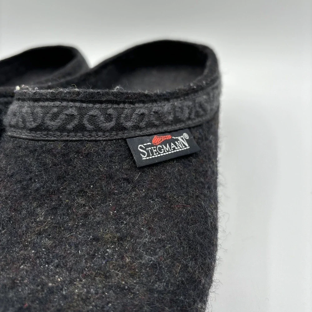 Stegmann Wool Clogs Men's 8.5‎ Slip On Shoes Slippers Germany Poly Sole